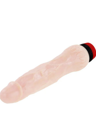 Pink silikon vibrator mit rotem und schwarzem strukturiertem deckel baile rockin dong penis cyber skin ii