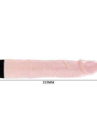 Pink silikonspielzeug mit rot-schwarz gestreiftem kappe 215 mm lang baile rockin dong penis cyber skin iii