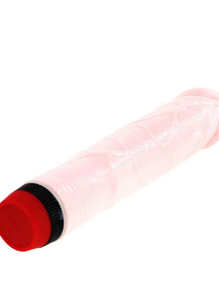 Pink transparenter silikon dildo mit rotem und schwarzem verschluss von baile rockin dong penis cyber skin iii
