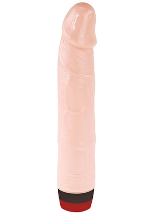 Rosa silikon vibrator in phallusform mit schwarzem und rotem sockel baile rockin dong penis cyber skin iii