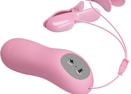 Pink silikon ferngesteuerte vibrator mit zwei passenden clipaufsätzen von baile romantische wellenpinzette mit vibration und elektroschock