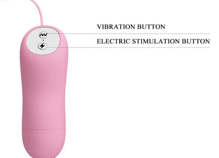 Baile romantische wellenzpinzette mit vibration und elektroschock pink silikonvibrationsgerät mit zwei steuerknöpfen