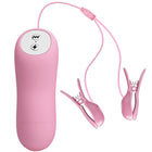 Pink silikon-fernbedienungs-klemmen mit vibrierender und elektroschock-funktion inkl ladekabel und zwei clips