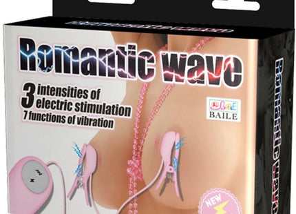 Pink romantisch wellenpinzette von baile mit vibration elektroschock drei intensitäten sieben vibrationsfunktionen