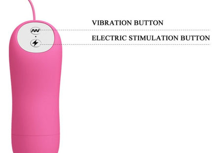 Rosa silikon elektroreizgerät mit vibration und elektroschock knöpfen von baile romantische wellenpizzen