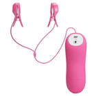 Pink silikon brustwarzenklemmen mit fernbedienung fuchsia elektroschock und vibration von baile