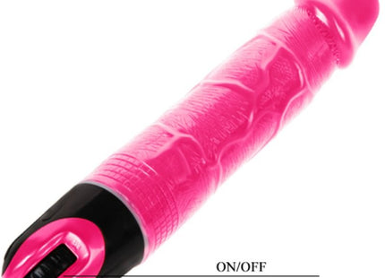 Baile rosa multispeedvibrator pink und schwarz mit strukturierter glänzender oberfläche und vibrationsfunktion