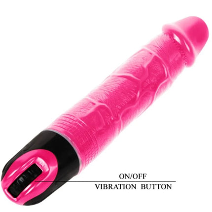Baile rosa multispeedvibrator pink und schwarz mit strukturierter glänzender oberfläche und vibrationsfunktion