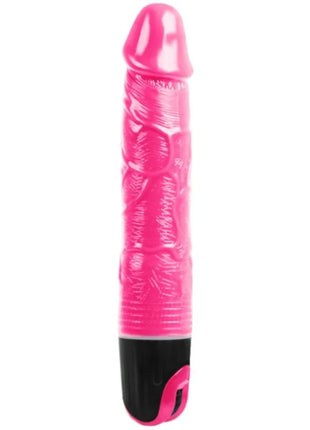 Rosa und schwarzer baile multispeedvibrator mit strukturierter glänzender oberfläche und vibrationsfunktion