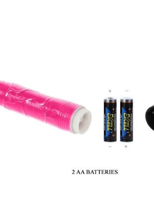 Rosa multispeed vibrator aus silikon mit strukturierter oberfläche schwarzer kappe und aa batterien von BAILE
