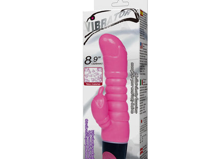 Rosa vibrator 22,5 cm von baile in pink und schwarz aus silikon in originalverpackung
