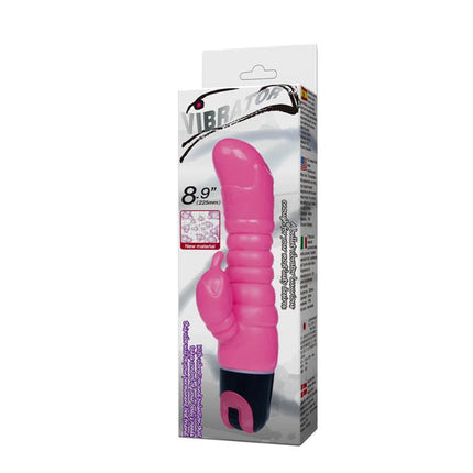 Rosa vibrator 22,5 cm von baile in pink und schwarz aus silikon in originalverpackung