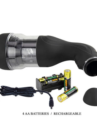 Baile rotation lover automatischer masturbator schwarz transparent ergonomisch mit klarem gehäuse und ladezubehör