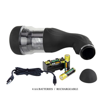 Baile rotation lover automatischer masturbator schwarz transparent ergonomisch mit klarem gehäuse und ladezubehör