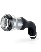 Silikon handpumpe in schwarz und transparent mit rotation lover automat mit unterstützung transparentem behälter