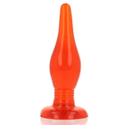 Baile roter soft touch analstecker 14 2 cm aus silikon in lebhaftem orange mit tapered design und geriffeltem Sockel