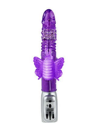 Baile schmetterlings tulpe rotator auf und ab mit lila schmetterling-design, durchsichtigem körper und silberner steuerung