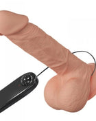 Beiger silikon vibrator bahamut 21,8 cm mit schwarzer fernbedienung von BAILE für natürliche beziehungen