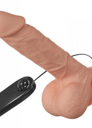 Beiger silikon vibrator bahamut 21,8 cm mit schwarzer fernbedienung von BAILE für natürliche beziehungen