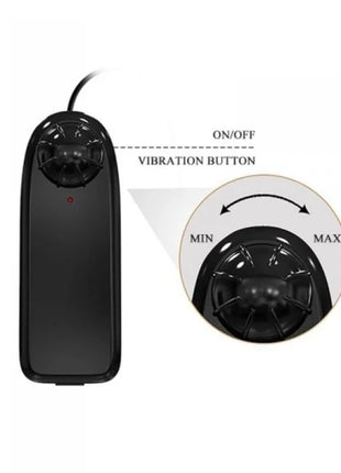 Schwarzer handheld vibrator baile bahamut vibration 21.8 cm mit ergonomischem design und einstellbaren vibrationsstufen