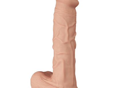 Peachfarbener silikon dildo von baile schöne begegnung mit realistischer struktur und runder basis 26 cm lang