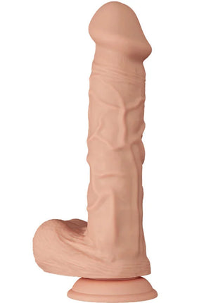 Peachfarbener silikon dildo von baile schöne begegnung mit realistischer struktur und runder basis 26 cm lang