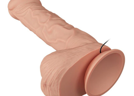 Peachfarbener silikonvibrator baile schön begegnung berqrisi vibration 26 cm mit strukturierter oberfläche und saugnapfbasis