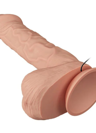 Peachfarbener silikonvibrator baile schön begegnung berqrisi vibration 26 cm mit strukturierter oberfläche und saugnapfbasis