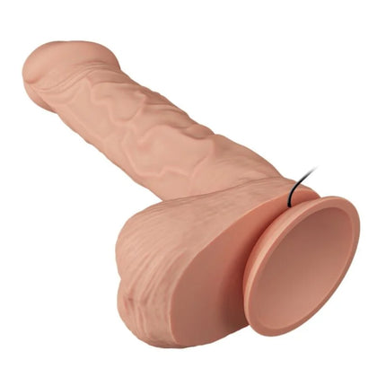 Peachfarbener silikonvibrator baile schön begegnung berqrisi vibration 26 cm mit strukturierter oberfläche und saugnapfbasis