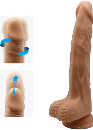 Tanfarbener realistischer silikon dildo baile schöne begegnung bodach mit vibration rotation und strukturierter oberfläche