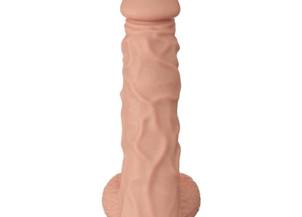 Pink silikon dildo mit strukturierter oberfläche und abgerundetem boden 24 cm flexibel und realistisch