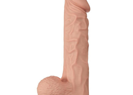 Peachfarbener silikon dildo mit realistischer struktur und abgerundetem boden von baile schöne begegnung buraq 24 cm