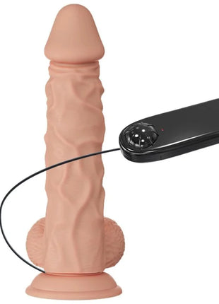 Peachfarbener silikon männlicher masturbator mit schwarzer fernbedienung aus baile schöne begegnung buraq vibration 24 cm natürlich