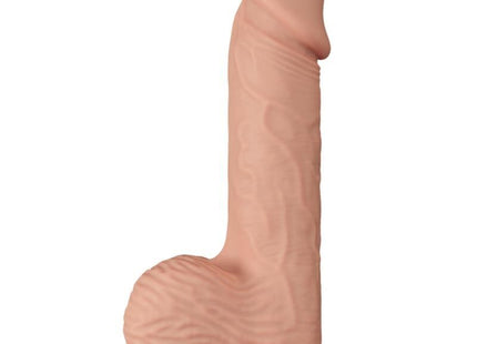 Peachfarbener flexibler silikon dildo mit realistischer textur und abgerundetem sockel 20,6 cm von baile catoblepas