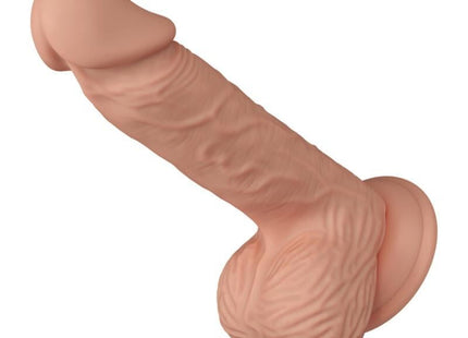 Peachfarbener silikon dildo von baile catoblepas mit realistischer oberfläche und rundem ständer 20,6 cm lang