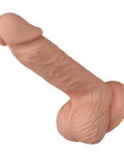 Peachfarbener silikon dildo von baile catoblepas mit realistischer oberfläche und rundem ständer 20,6 cm lang