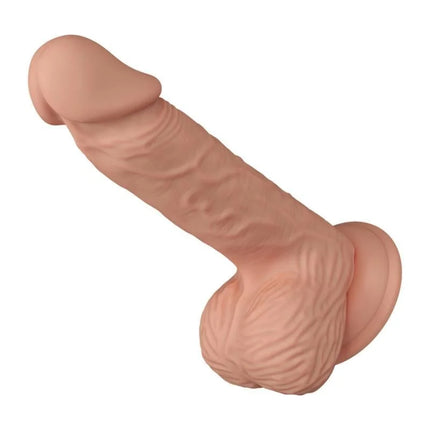 Peachfarbener silikon dildo von baile catoblepas mit realistischer oberfläche und rundem ständer 20,6 cm lang