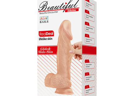 Baile schöne begegnung zebulon flexibler realistischer dildo 19,4 cm mit lifelike silikonhaut und saugnapfbasis