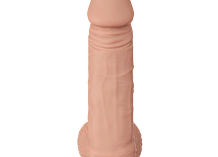 Peachfarbener silikon dildo mit realistischer anatomischer form und abgerundetem boden baile schöne begegnung zebulon 19,4 cm