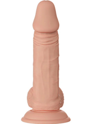 Peachfarbener silikon dildo mit realistischer anatomischer form und abgerundetem boden baile schöne begegnung zebulon 19,4 cm