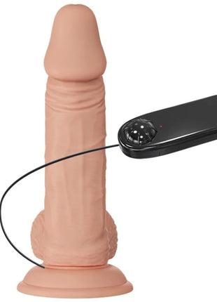 Beige silikon masturbator für männer mit schwarzer fernbedienung baile schöne begegnung zebulon vibration 19,4 cm natürlich