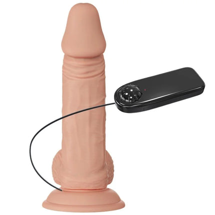 Beige silikon masturbator für männer mit schwarzer fernbedienung baile schöne begegnung zebulon vibration 19,4 cm natürlich