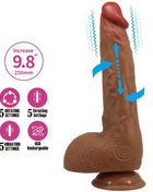Brauner silikon vibrator mulato mit realistischer struktur und usb wiederaufladbarer basis 25 cm