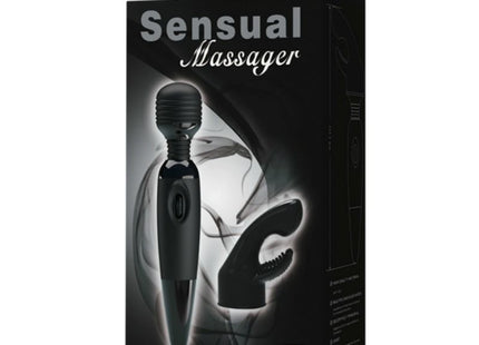 Schwarzer sinnlicher massager von baile mit austauschbarem kopf und ergonomischem design für eine angenehme anwendung