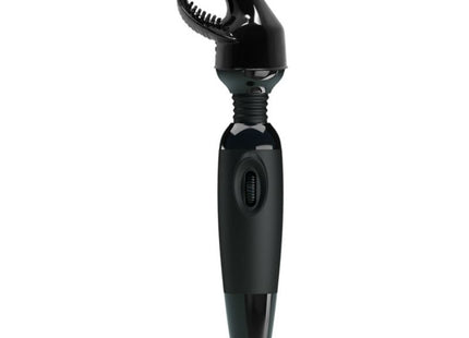 Baile sinnlicher massager aus schwarzem glänzendem kunststoff mit vibrierender krallenspitze und gebogenem griff