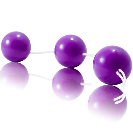 Baile streifen lila abs-analkugeln mit kugelförmigen, violetten perlen verbunden durch weiße schnur