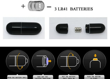 Schwarzes zylinderförmiges batteriebetriebenes gerät mit glänzendem finish und abnehmbarem deckel im baile süßer ring mit klitorisstimulator delphin