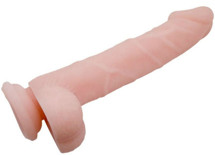 Rosa silikon dildo von baile 22 cm mit realistischer textur und abgerundeten enden