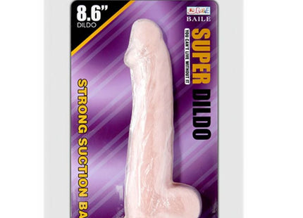 Pink silikon super realistischer dildo 22 cm mit starkem saugfuß und 8,6 zoll länge von baile