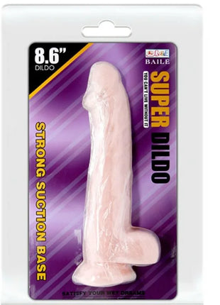 Pink silikon super realistischer dildo 22 cm mit starkem saugfuß und 8,6 zoll länge von baile